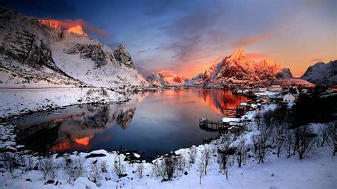 Snowy Reine Lofoten Norway Backiee