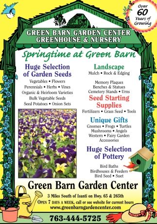 The map created by people like you! Greenhouse & Nursery, GREEN BARN GARDEN CENTER INC, Isanti, MN