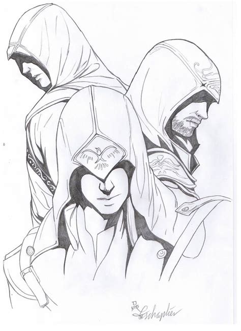 Assassins Creed 001 By Q Snak3 P Assassins Creed Desenhando Esboços