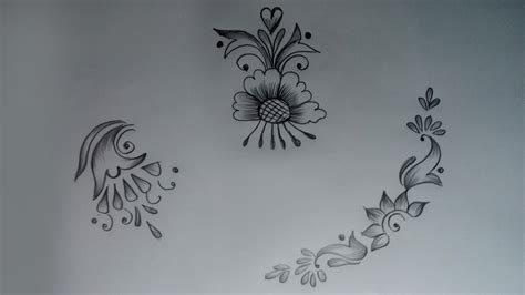 Simple Flower Designs For Pencil Drawing Borders Learn How To Draw