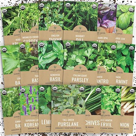 Sweet Yards Seed Co Ultimate Organic Herb Seed Variety