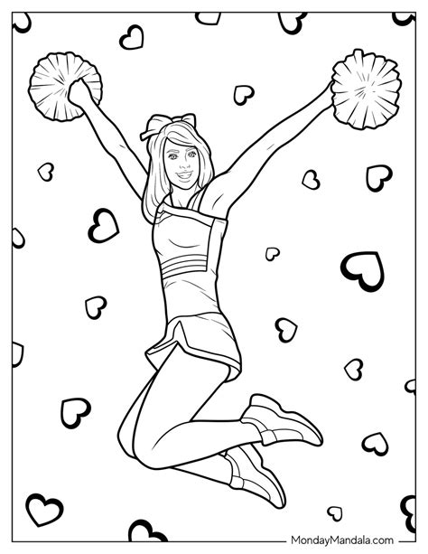20 Cheerleading Coloring Pages Free PDF Printables