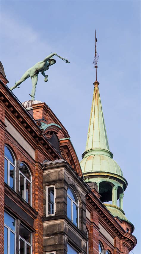 Købmagergade Statue Of Mercury On Old Pharmacy Building Blindbild