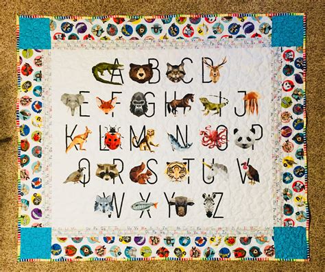 Quilting has long been a favorite pastime of crafters, and the results are often beautiful and unique. Alphabet animals quilt | Quilts, Animal quilts, Alphabet