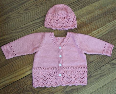 Daily Knitting Patterns Lacy Baby Cardigan