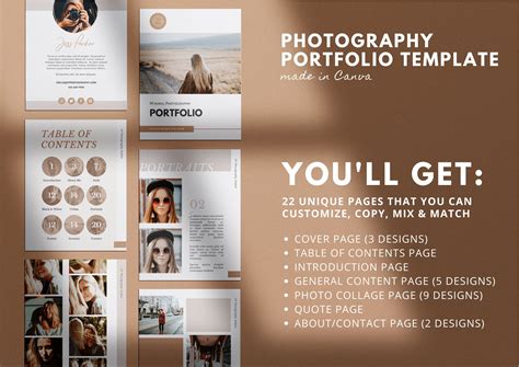 22 Pages Photography Portfolio Template Made In Canva 1057812 Canva