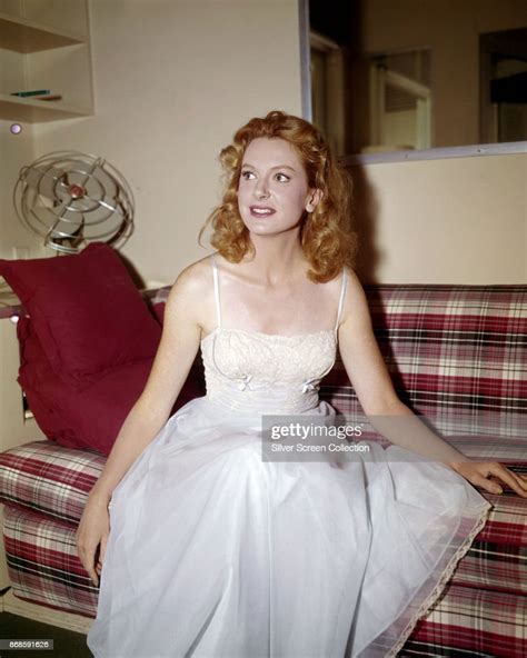 Scottish Actress Deborah Kerr In An Embroidered Gown Sits On A Nachrichtenfoto Getty Images