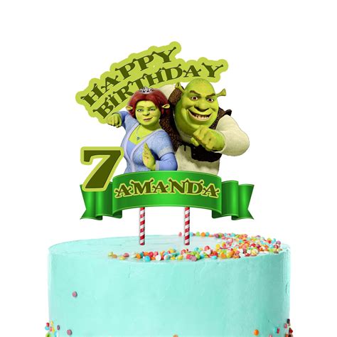 DIGITAL Shrek Cake Topper Cake Topper personalizado Cake Etsy México