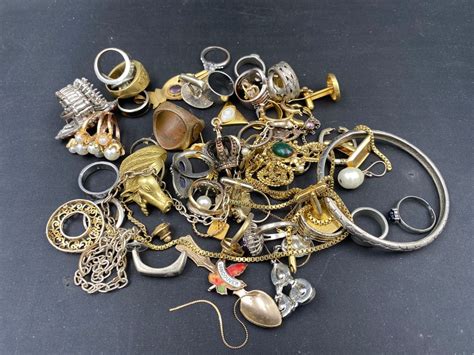 Lot Of Assorted Costume Jewelry And Scrap Gold Able Auctions