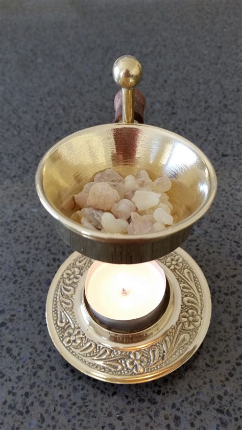 Brass Frankincense Aromatherapy Essential Oil Burner Gold Or