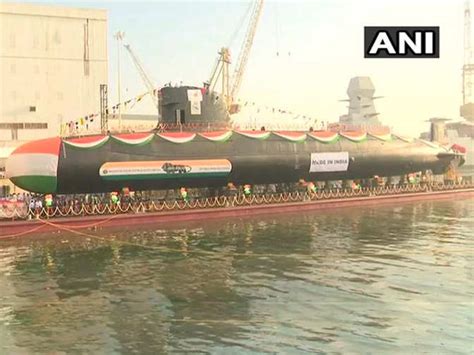 scorpene class submarine: Indian Navy launches 3rd Scorpene class submarine Karanj - The ...