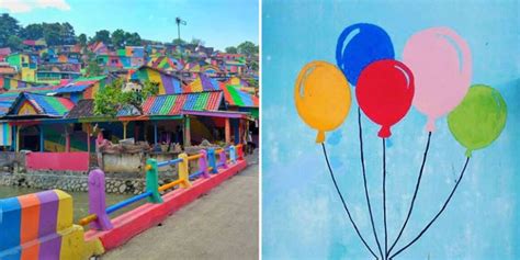 Indonesian Village Gets Rainbow Colored Makeover Kampung Pelangi
