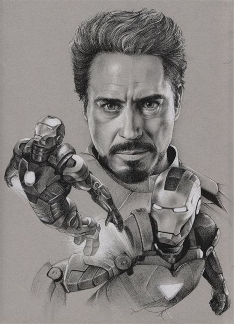 Jaime Santyr 3d2d Artist Pencil Work Iron Man Marvel Avengers