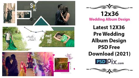 Latest 12x36 Pre Wedding Album Design Psd Free Download 2021 Psdpixcom