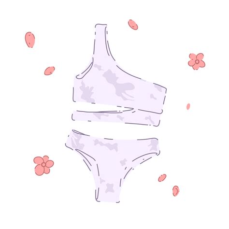 Bikini Illustration Vector Art Png Cute Sweet Bikini Simple Illustration Cute Bikini Simple