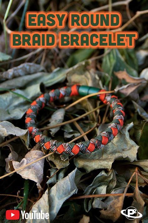 Types of paracord knots, paracord braids, & paracord weave. Easy Round Braid Paracord Bracelet Tutorial | Paracord bracelet tutorial, Bracelet tutorial ...