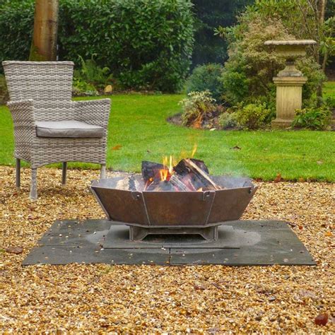 Large Octagonal Fire Pit Bowl Without Vents