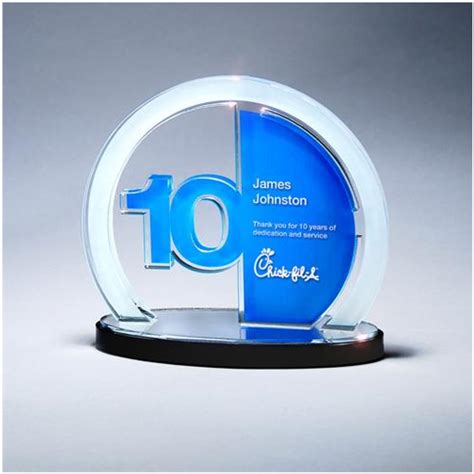 Anniversary Achievement 10 Years Of Service Awards Etsy