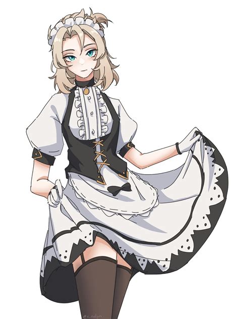 selyn on twitter maid outfit albedo maid dress