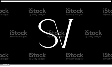 Sv Vs Abstract Letters Logo Design Stock Illustration Download Image