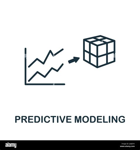 Predictive Modeling Icon Monochrome Simple Line Data Science Icon For
