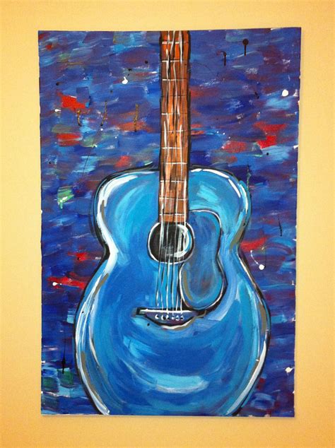 Acoustic Guitar Painting Guitar Painting Painting Home Art