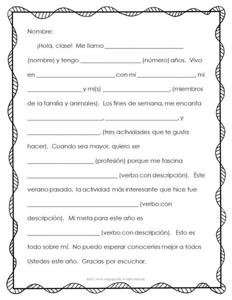 Spanish Writing Activities 25 Spanish Writing Projects World