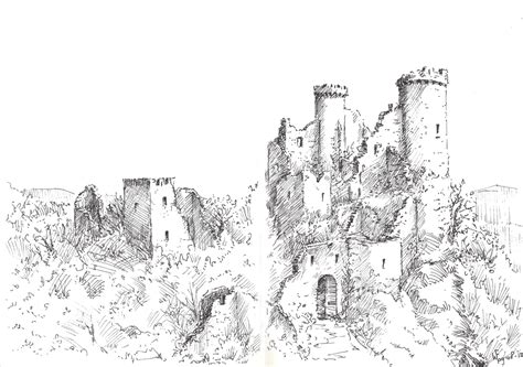 Sketch Castle Ruins By Woutart On Deviantart