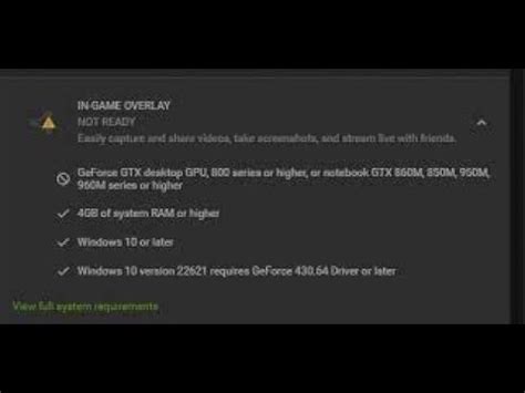How To Fix Nvidia Geforce Experience In Game Overlay Shadow Play Not Ready Or Enable English