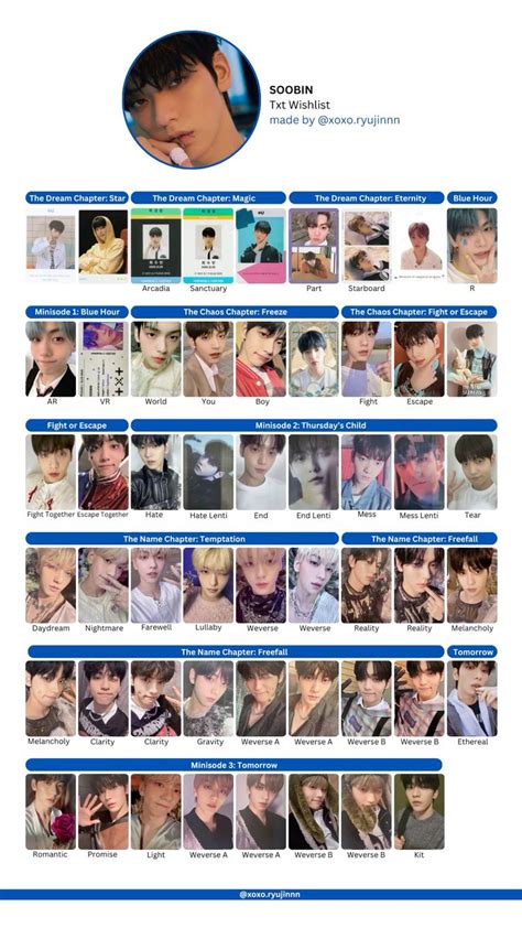 Soobin Txt Wishlist Template In 2024 Photo Card Template Photo Cards