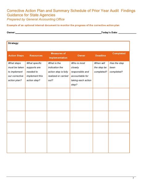 Las 44 Mejores Plantillas De Planes De Acción Correctiva Word Excel