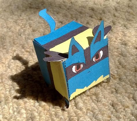 Lucario Papercraft Cube By Charrchan On Deviantart Paper Crafts