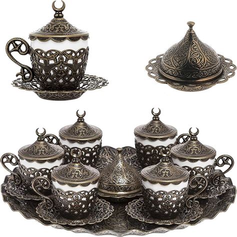 Alisveristime 27 Pc Turkish Greek Arabic Coffee Espresso Cup Saucer Set