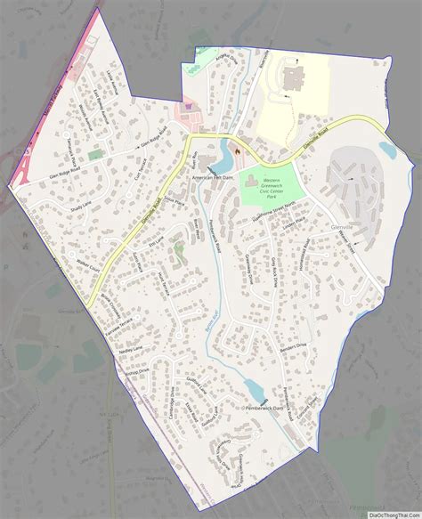 Map Of Glenville Cdp Connecticut