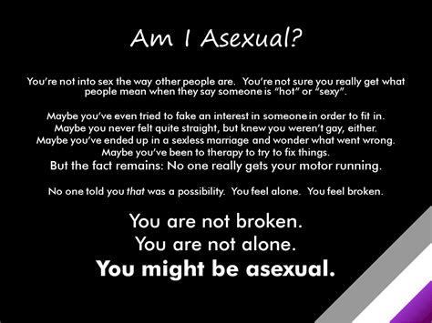 Am I Asexual Slideshow From What Is Asexuality