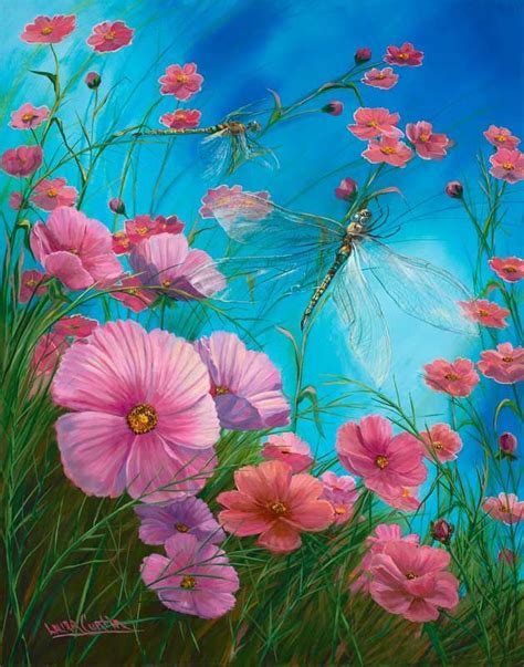 Dragonflies Wildlife Art By Laura Curtin Dragonfly Painting