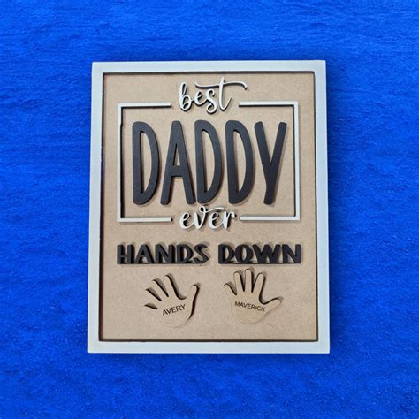 best daddy ever hands down plaque best dad ever best etsy