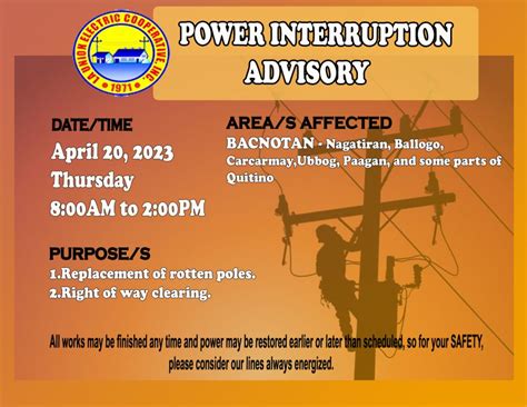 Notice Of Power Interruption April 20 2023 Luelco