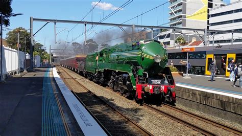 3801 Steam Locomotive Passes Through Burwood Youtube