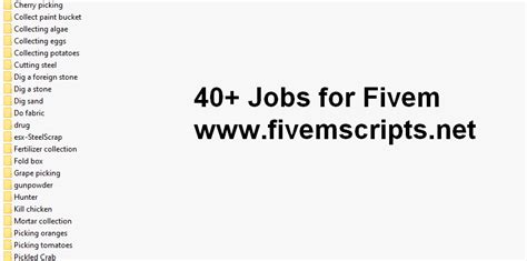 Esx Massive Job Collection 40 For Fivem Fivem Scripts