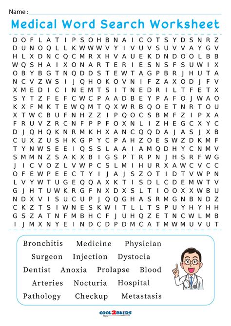 Medical Word Searches Printable Printable Templates