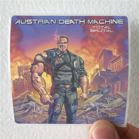 Austrian Death Machine Double Brutal Album Cover Sticker Album Cover Sticker
