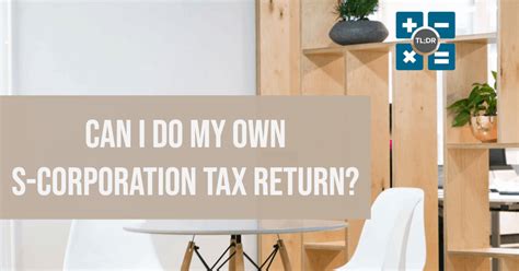 You have the time and patience to deal with it. Can I Do My Own S-Corporation Tax Return? | TL;DR Accounting