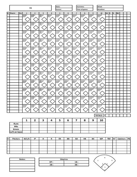 Baseball Scorebook 120 Page Printable Scorebook Etsy