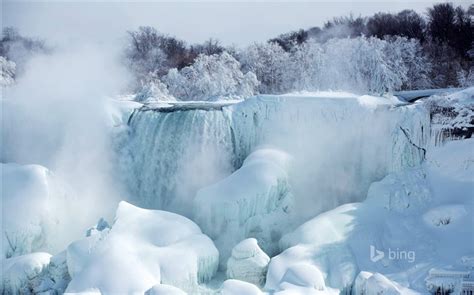 Melting Of Snow And Ice Waterfall 2015 Bing Theme