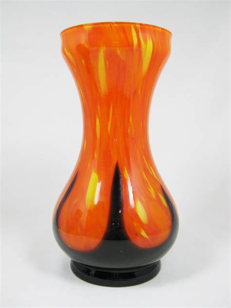 czech art deco glass vase ca 1920 s 30 s ruckl glass art art deco glass glass collection