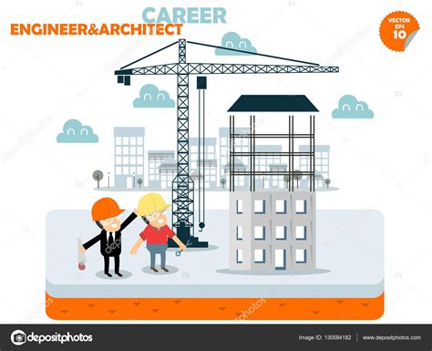 Engineer And Architect Are Working At Building Construction Site