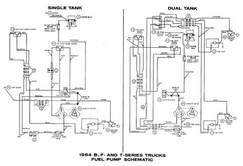 Ford B F T Series Trucks 1964 Fuel Pump Schematic Diagram All