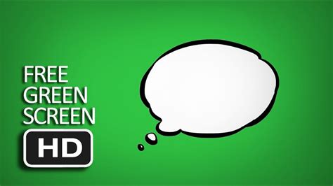 Free Green Screen Thought Bubble Comic Animated Youtube