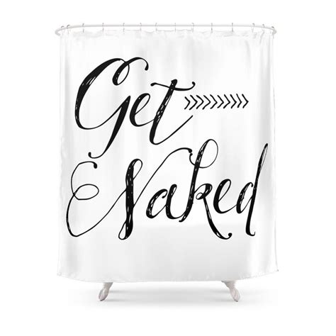 Eco Friendly Get Naked Bathroom Print Shower Curtain Shower Curtain